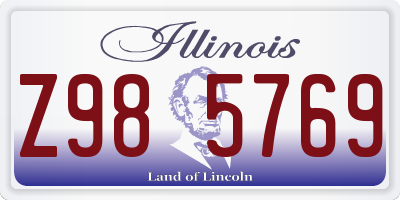 IL license plate Z985769