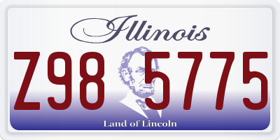 IL license plate Z985775