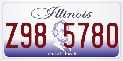 IL license plate Z985780
