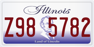 IL license plate Z985782