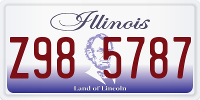 IL license plate Z985787
