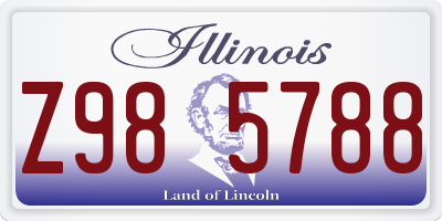 IL license plate Z985788