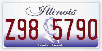 IL license plate Z985790