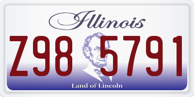 IL license plate Z985791