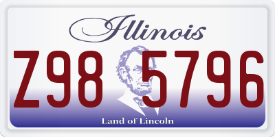 IL license plate Z985796