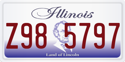 IL license plate Z985797