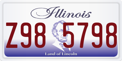 IL license plate Z985798