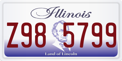 IL license plate Z985799