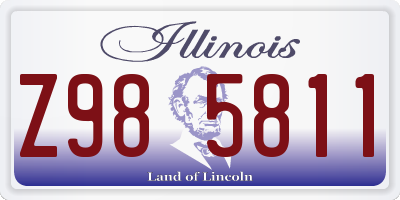 IL license plate Z985811