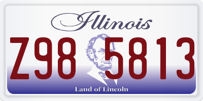 IL license plate Z985813