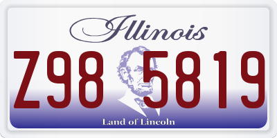 IL license plate Z985819