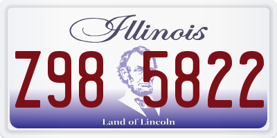 IL license plate Z985822