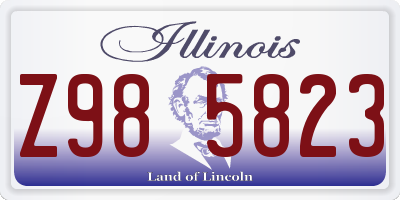 IL license plate Z985823