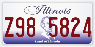 IL license plate Z985824