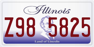 IL license plate Z985825