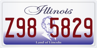IL license plate Z985829