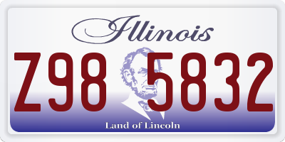 IL license plate Z985832