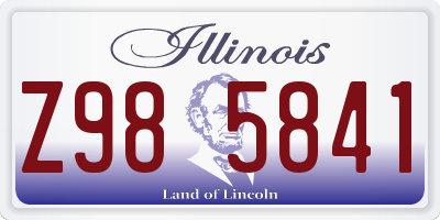 IL license plate Z985841