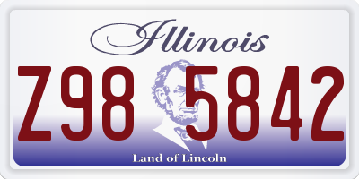 IL license plate Z985842