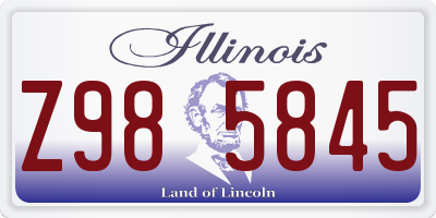 IL license plate Z985845