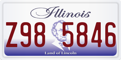 IL license plate Z985846
