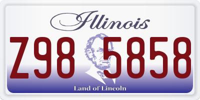 IL license plate Z985858
