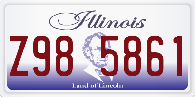 IL license plate Z985861