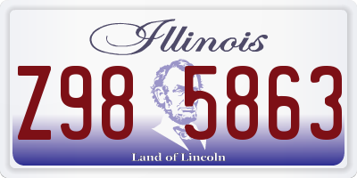 IL license plate Z985863