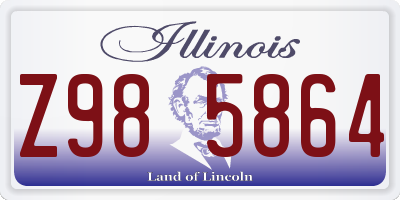IL license plate Z985864