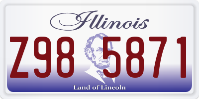 IL license plate Z985871
