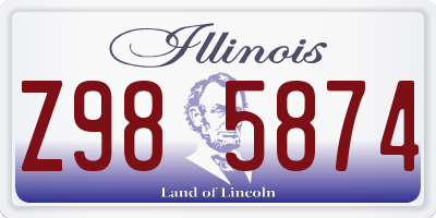 IL license plate Z985874