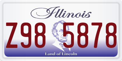 IL license plate Z985878