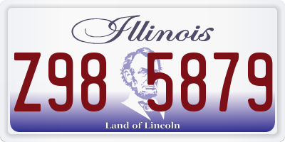 IL license plate Z985879