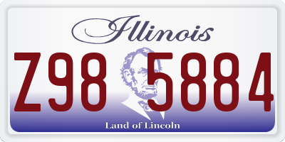 IL license plate Z985884