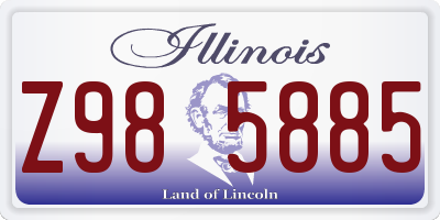 IL license plate Z985885
