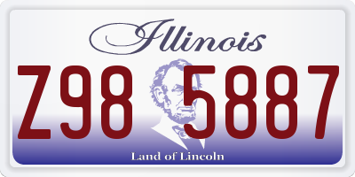 IL license plate Z985887