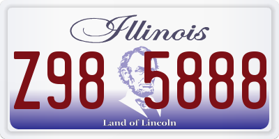 IL license plate Z985888