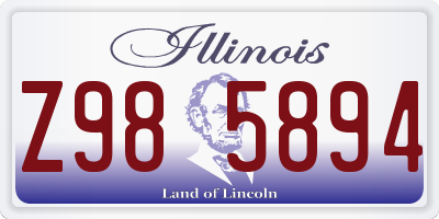 IL license plate Z985894