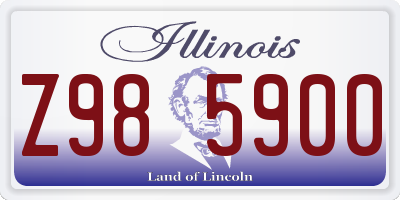 IL license plate Z985900