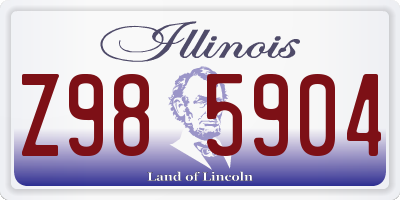 IL license plate Z985904