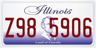 IL license plate Z985906