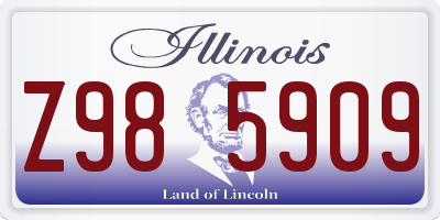 IL license plate Z985909