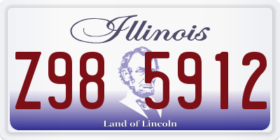IL license plate Z985912