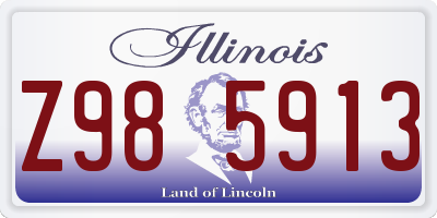 IL license plate Z985913