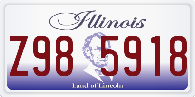 IL license plate Z985918