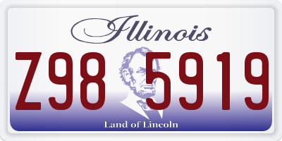 IL license plate Z985919