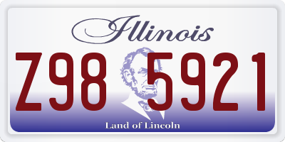 IL license plate Z985921