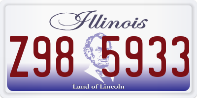 IL license plate Z985933