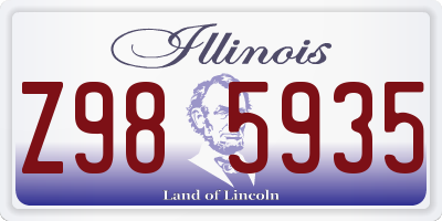IL license plate Z985935