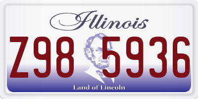 IL license plate Z985936